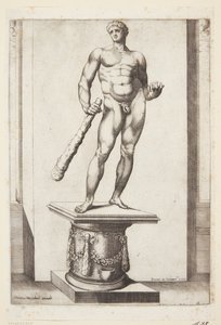 Hercules Hesperides kultaisten omenoiden kanssa