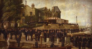 Yhdistelmämuotokuva Royal Yacht Squadronin jäsenistä, 1895 tekijältä Dickinson and Foster