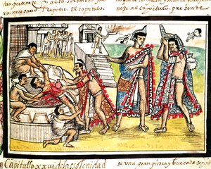 Fol.70v Human Sacrifice, Codex Duranista 1579 (vellum)