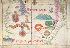 Etelä-Amerikka (Etelä), yksityiskohta maailman atlasista, 1565