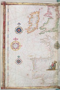 Brittein saaret ja Iberia, yksityiskohta maailmanatlaksesta, 1565.