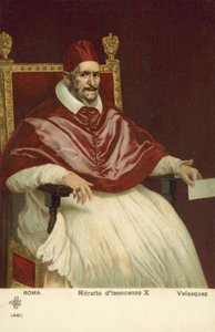 Paavi Innocentius X:n muotokuva (värilitho) tekijältä Diego Rodriguez de Silva y (after) Velazquez