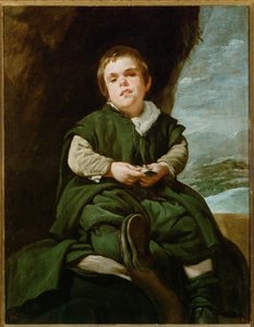 El Nino de Valecas, Francisco Lezcano, hovinarri (maalaus kankaalle) tekijältä Diego Rodriguez de Silva y Velazquez