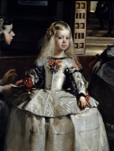 Las Meninas, Yksityiskohta: Margarita Teresa palvelijoiden ja hovikääpiöiden ympäröimänä