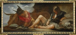 Merkurius ja Argos ... (maalaus kankaalle) tekijältä Diego Rodriguez de Silva y Velazquez