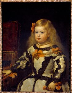 Muotokuva Infante Mary Margueriten (1651-1673) Philip IV:n tyttärestä. Diego Velasquezin maalaus (Velazquez tekijältä Diego Velázquez