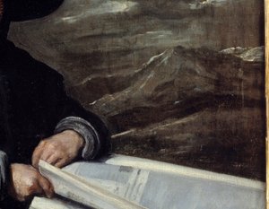 Diego de Acedon muotokuva sanoo serkku Detail. Diego Rodriguez de Silvan ja Velasquezin (1599-1660) maalaus tekijältä Diego Velázquez