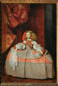 Infanta Margarita Teresa vaaleanpunaisessa mekossa ... (maalaus kankaalle) tekijältä Diego Rodriguez de Silva y Velazquez