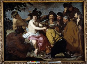 Bacchuksen voitto eli Diego Rodriguez de Silva y Velasquezin maalaus "Jumalat" tekijältä Diego Velázquez