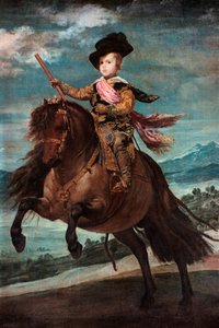 Prinssi Baltasar Carlos hevosen selässä, 1635-36. tekijältä Diego Velázquez