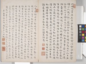 Maisemamaalausten albumi (muste paperille) tekijältä Ding Yunpeng