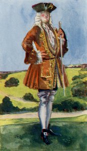 Miesten puku George I:n hallituskaudella (1714-1727) tekijältä Dion Clayton Calthrop