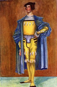 Miehen puku Henrik VIII:n valtakaudella (1509-1547).