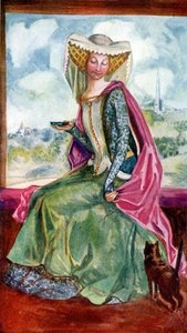 Naisten puku Henry V: n hallituskaudella (1413-1422) tekijältä Dion Clayton Calthrop