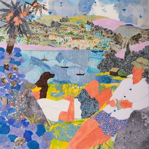 Meren äärellä, 2017 (kollaasi) tekijältä Dione Verulam