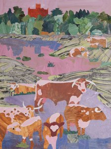 Longhorns at ease (kollaasi) tekijältä Dione Verulam