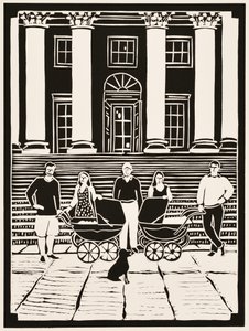 Vuoden kuukaudet: (linoleikkaus) tekijältä Dione Verulam