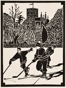 Vuoden kuukaudet: (linoleikkaus) tekijältä Dione Verulam