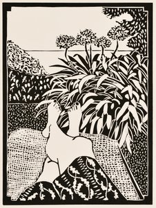 Vuoden kuukaudet: (linoleikkaus) tekijältä Dione Verulam