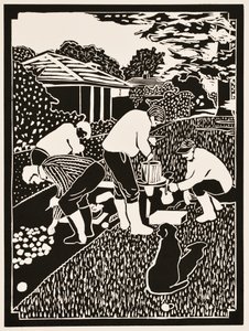 Vuoden kuukaudet: (linoleikkaus) tekijältä Dione Verulam