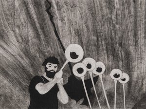 Siegfried ja häätorvet, Wagnerin kehäseikkailu, 2024 (kuvakollaasi) tekijältä Dione Verulam