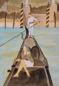 Venetsian alku, 2025 (akvarelli ja muste) tekijältä Dione Verulam