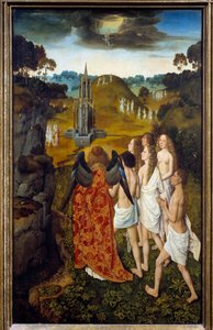 Tie taivaaseen tai valitun taivaaseen nousu Dirck (Dieric, Dirk) Bouts le Vieux (vanhin) maalaus puulle (1410-1475) 1450 Su. 1,15 x 0,7 m Lille, Kuvataidemuseo
