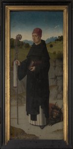 St. Bernard, vasen paneeli St. Erasmuksen triptyykistä, n. 1460 (öljy paneelille) tekijältä Dirck Bouts