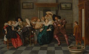 Juhla, 1628. tekijältä Dirck Hals