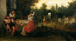 Kuningatar Elizabeth I ja Earl of Leicester Kenilworthissa (paneeli)