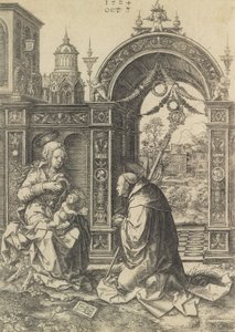 Pyhä Bernard palvoo Kristus-Lasta, 5. lokakuuta 1524.