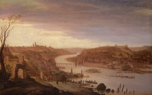 Panoraamanäkymä Prahasta (palautettu versio, katso myös 52796) tekijältä Dirck Verhaert