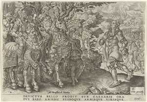 Saksin herttuan antautuminen Mühlbergin taistelukentällä 1547 Kaarle V:n voitot (sarjan nimi) Divi Caroli. v. imp. valita. max. victoriae, ex multis praecipuae (sarjan nimi) tekijältä Dirck Volckertsz. Coornhert