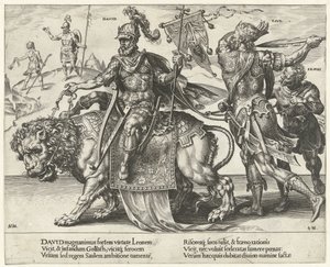 Daavidin voitto Triumph of Patience (sarjan nimi) Patientiae Trivmphvs (sarjan nimi) tekijältä Dirck Volckertsz. Coornhert