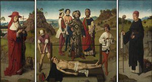 Pyhän Erasmus-triptyykin marttyyrikuolema, 1458