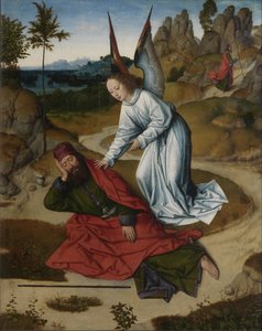 Viimeisen ehtoollisen alttaritaulu: Elia erämaassa oikealla siivellä, 1464-1468