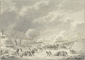 Ranskalaiset ylittivät Waalin lähellä Bommelia tammikuussa 1795
