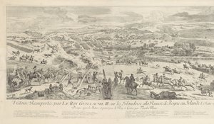 Slag bij Drogheda aan de Boyne, 1. heinäkuuta 1690 Voiton voitti Le Roy Guillaume III. irlantilaisnaisista Boyne-joella Irlannissa 1. heinäkuuta 1690 (otsikko esineessä)