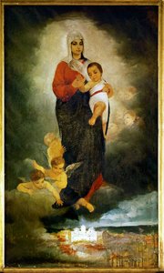 Madonna ja lapsi (maalaus kankaalle) tekijältä Djordie Krstic