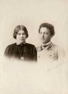 Alexander Blok, venäläinen runoilija vaimonsa Lyuban kanssa, 1900-luku