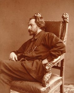 Muotokuva kirjailijasta Leonid Nikolajevitš Andrejev (Leonid Andreiev) (1871-1919). Hopeagelatiinivalokuva Dmitri Spiridonovich Zdobnov (1800-luvun loppu)
