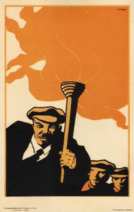 Lenin - Moor, Dmitri Stachievich (1883-1946) - 1919 - Värilitografia - 38x25 - Venäjän valtionkirjasto, Moskova