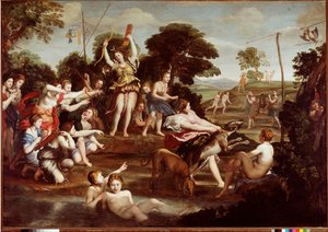 Dianan metsästys Domenico Zampierin maalaus dit Il Domenichino (1581-1641) 1617 Koko 218x312 cm Rome Galleria Borghese - Dianan metsästys, kirjoittanut Domenico Zampieri eli Il Domenichino (1581-1641). Öljy kankaalle, 218x312 cm