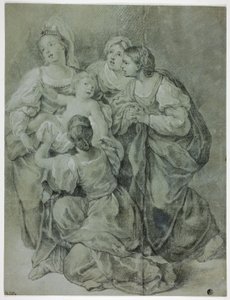 Neljän naisen ja lapsen ryhmä tekijältä Domenichino