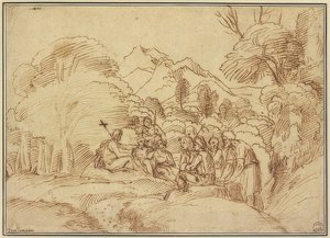 Johannes saarnaa erämaassa tekijältä Domenichino