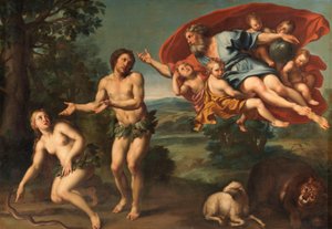 Aadamin ja Eevan karkotus tekijältä Domenichino
