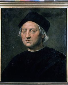 Kristoffer Kolumbuksen muotokuva - Ghirlandaion ansiota, Geenien merimuseo - Pegli tekijältä Domenico (attr.to) Ghirlandaio