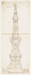 Suunnittelu Pyhän Dominicin obeliskille, Piazza San Domenico Maggiore, Napoli