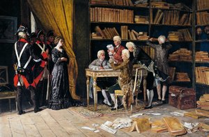 Etsitään Eleonora Pimentelin taloa, maalaus Domenico Battaglia (1842-1921), öljy kankaalle tekijältä Domenico Battaglia