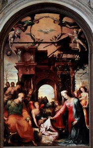 Syntymä. Domenico Beccafumin (1486-1551) maalaus tekijältä Domenico Beccafumi